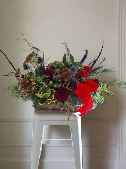 Festive Fresh Flower Arrangement  - Winter seasonal