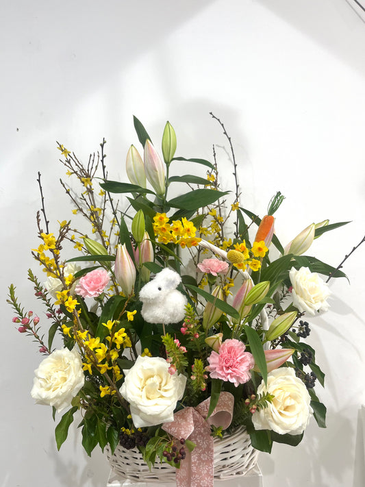 Easter Fresh Flower Basket - Luxe